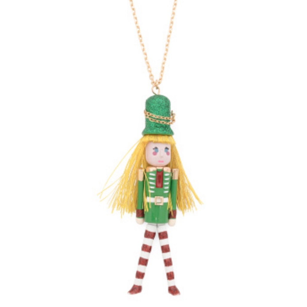 Betsey Johnson - Green Nutcracker Pendant Necklace NWT